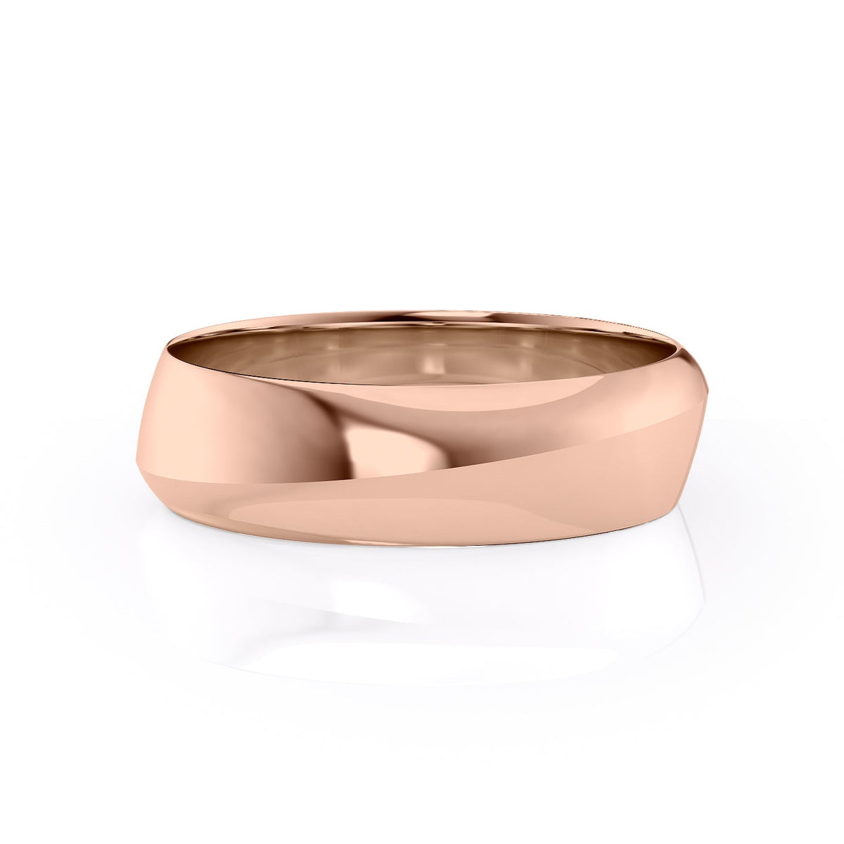 The Oliver. A Rose Gold Designer Wedding Band Set With Lab Grown Diamonds. White Background.