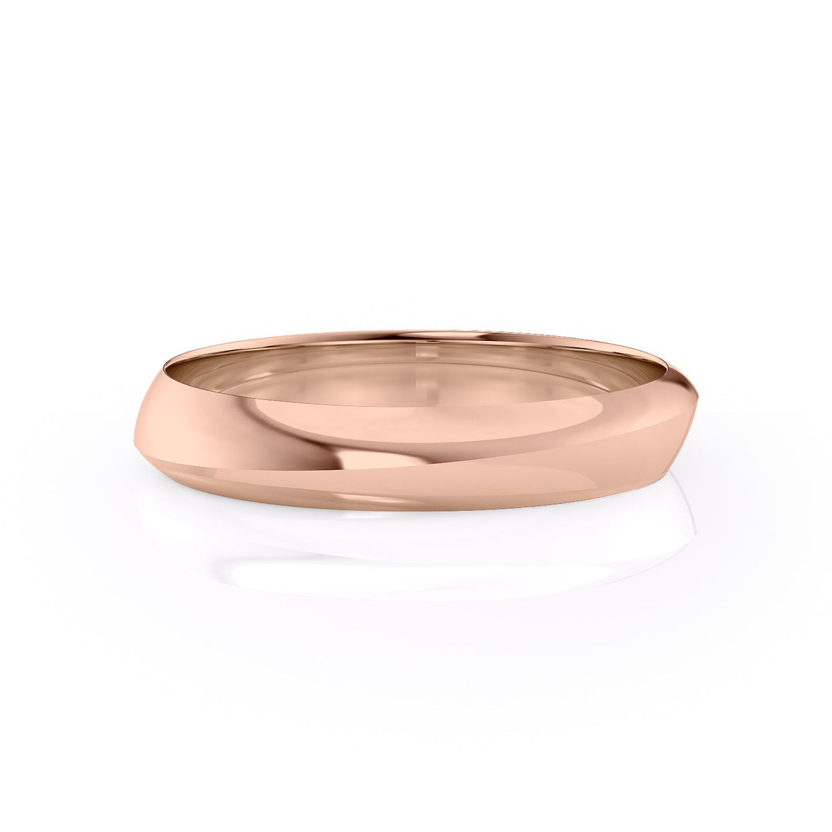 The Oliver. A Rose Gold Designer Wedding Band Set With Lab Grown Diamonds. White Background.